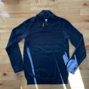 Elegant Navy Turtleneck Sweater for Men